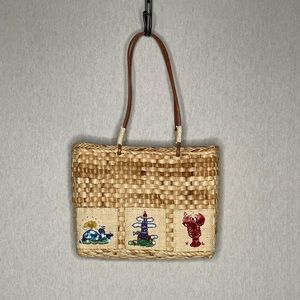 Straw shoulder bag